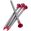 MSR Carbon-Core haring aluminium, koolstofvezel rood, zilver 4 stuks