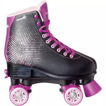 MUUWMI disco rolschaatsen EU 31-34, paars/zwart, 4-voudig verstelbaar