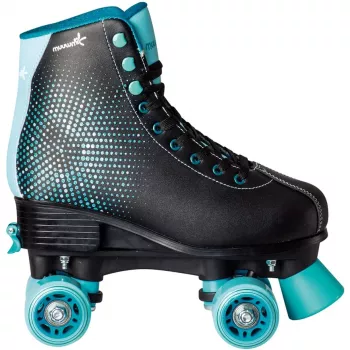 MUUWMI rolschaats disco maat 31-34, rolschaatsen turquoise/zwart