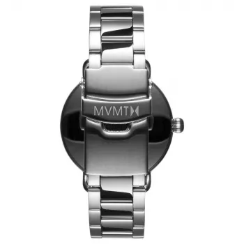 MVMT D-FR01-S 36mm Zwitsers quartz horloge witte wijzerplaat zwart leren band