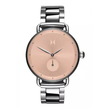 MVMT D-FR01-S 36mm Zwitsers quartz horloge witte wijzerplaat zwart leren band
