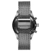 MVMT heren MV01-S2 quartz horloge 42mm RVS behuizing zwarte wijzerplaat bruine leren band