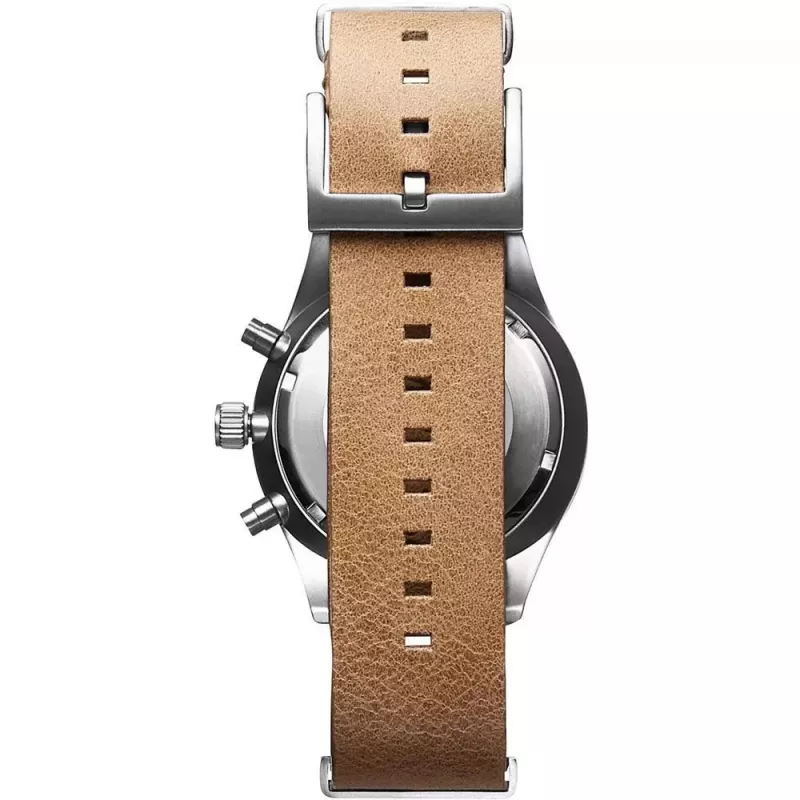 MVMT dames horloge D-MV01-WT (42mm) – witte wijzerplaat, witte leren band