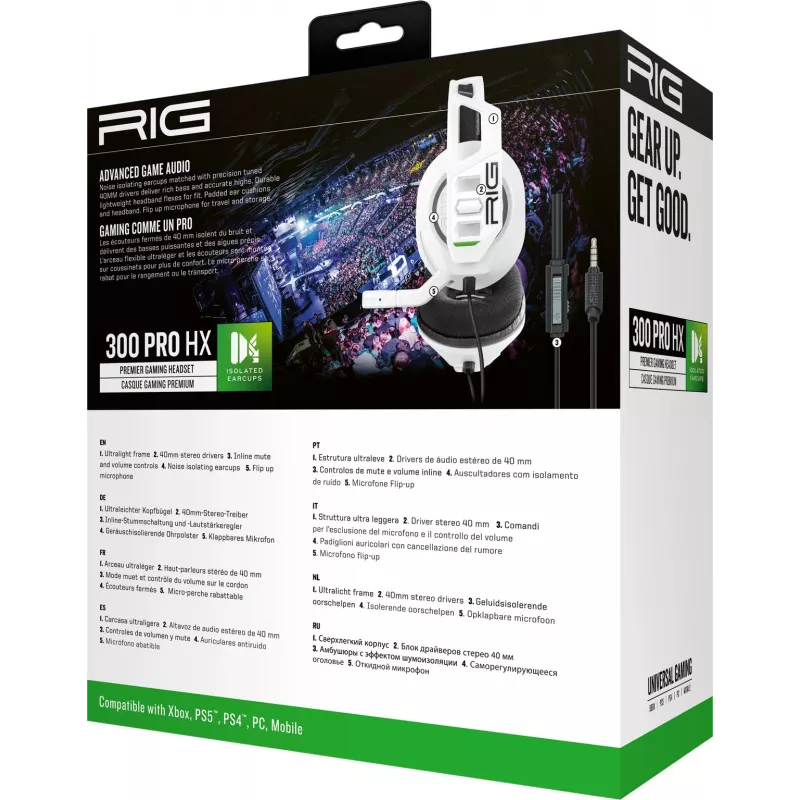 NACON RIG 300HX gaming headset voor Xbox, wit