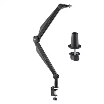 NanoRS universele microfoonhouder met 3/8 inch- en 5/8 inch-schroefadapter, 1 kg belasting, 360°-draaiing