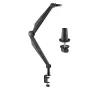 NanoRS universele microfoonhouder met 3/8 inch- en 5/8 inch-schroefadapter, 1 kg belasting, 360°-draaiing