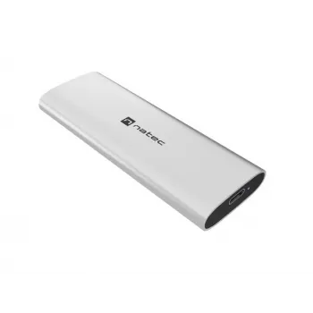 NATEC externe SSD-behuizing RHINO M.2 NVMe USB-C 3.2 Gen 2 Arctic Silver
