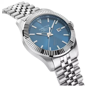 Nautica heren NAPPBS248 analoog quartzhorloge 43mm zwarte wijzerplaat siliconenband