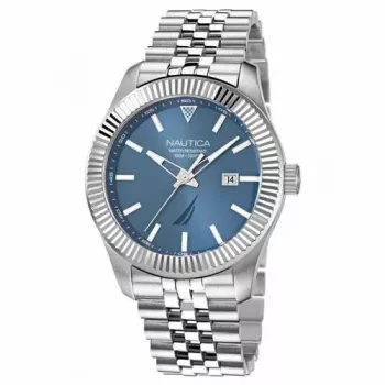 Nautica heren NAPPBS248 analoog quartzhorloge 43mm zwarte wijzerplaat siliconenband