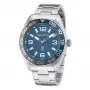 Nautica heren quartz analoog horloge NAPFWS307 44mm blauwe wijzerplaat blauwe siliconenband