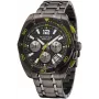Nautica heren quartz horloge NAPTCF210 44mm roestvrijstaal blauwe wijzerplaat siliconen band