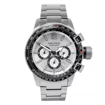 Nautica herenhorloge NAPBFCF04 46 mm blauw siliconen chronograaf