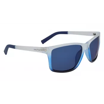 NAUTICA N3644SP-471 heren gepolariseerde rechthoekige zonnebril mat zwart/grijs 62mm