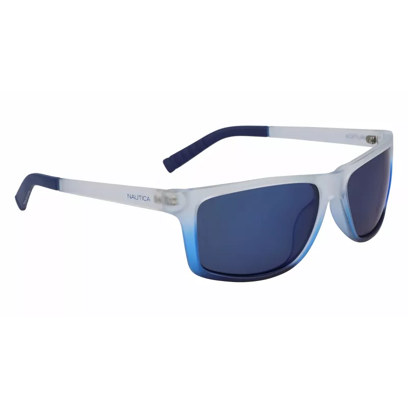 Nautica N3651SP-471 heren gepolariseerde rechthoekige zonnebril - zwart