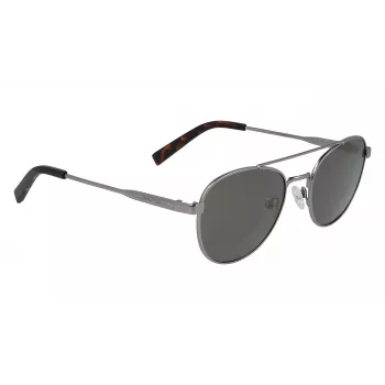 Nautica N4641SP-030 Heren Rechthoek Zonnebril, Mat Zwart montuur, Grijze glazen, 53 mm