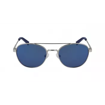 Nautica N4641SP-040 heren rechthoekige polarized zonnebril - mat zwart montuur, grijze glazen