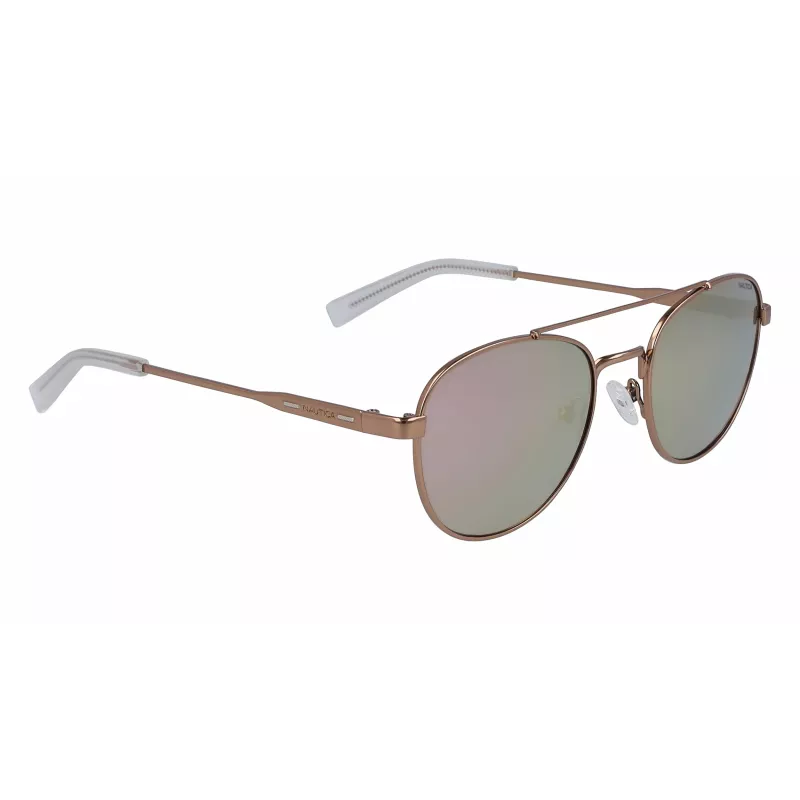 Nautica N4641SP-785 Heren Rechthoekige Gepolariseerde Zonnebril, Bruin Schildpad, 53 mm