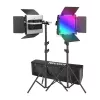 NEEWER 2×660 PRO II RGB LED-videolichtset met 2×200 cm lichtstatieven
