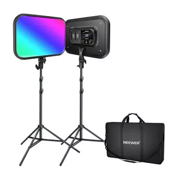 NEEWER RGB168 RGB LED-videolichtset, 2-pack 60W 2500-8500K
