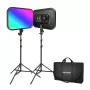 NEEWER RGB168 RGB LED-videolichtset, 2-pack 60W 2500-8500K