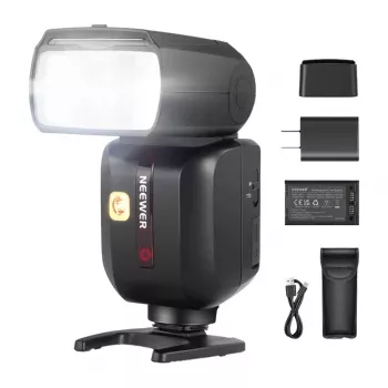 Neewer Z880-C cameraflitser met lithiumaccu