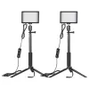 NEEWER ZC-10S set van twee LED-videolampen met filters en statieven