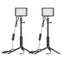 NEEWER ZC-10S set van twee LED-videolampen met filters en statieven