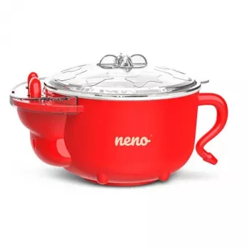 Neno Mucca thermo-voedingsset met 2 schalen, bestek en temperatuurcontrole