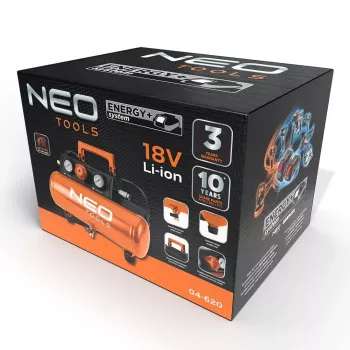 NEO TOOLS 04-620 oliegesmeerde luchtcompressor 24L 1,5kW 8bar 200L/min