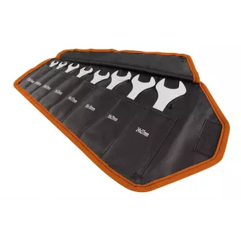 NEO TOOLS 09-860 verstelbare schroefsleutel 250 mm chroom-vanadiumstaal met tweecomponenten handgreep, DIN 3117, max. bekopening 30 mm, zwart/grijs