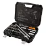NEO TOOLS dopsleutelset 1/2 inch aandrijving, 25-delig, satijngeborsteld chroom-vanadium