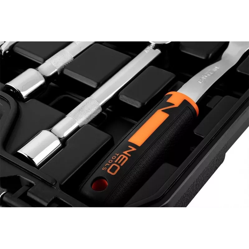 NEO Tools 10-042 1/4 inch aandrijving 46-delige dopsleutelset met bits en accessoires