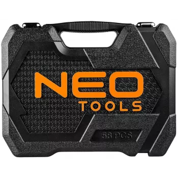 NEO Tools 10-042 1/4 inch aandrijving 46-delige dopsleutelset met bits en accessoires