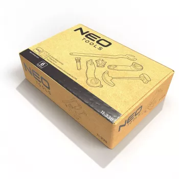 NEO TOOLS 11-338 219-delige monteurswerkzeugset met ratels, dopsleutels, steeksleutels, bits en inbussleutels in een robuuste koffer