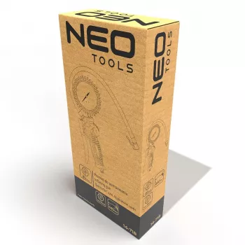 NEO Tools 14-718 5-delige compressor-accessoireset met spiraalslang, blaaspistool en bandenvulpistool