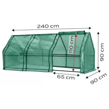 NEO Tools 15-912 kas met dubbele polycarbonaat platen, geanodiseerd aluminium frame, 0,6 m² teeltoppervlak, 2 verstelbare deksels, UV-bescherming, zilver