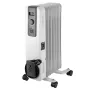 NEO TOOLS 1500W olieradiator met 7 ribben, 3 verwarmingsstanden, instelbare thermostaat, oververhittingsbeveiliging, kantelbeveiliging, geïntegreerde wielen, wit