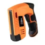 NEO Tools 16-050 handmatige tacker voor stoffeer-, isolatie- en decoratiewerk, instelbare kracht, J-type nieten 6-14 mm, zwart/oranje