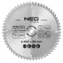 NEO TOOLS 450 mm TCT cirkelzaagblad, 60 tanden, 30 mm boring, voor hout
