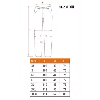 NEO TOOLS 81-231-XXL beschermbroek grijs/zwart