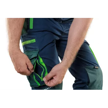 NEO Tools 81-246-XXL heren werkbroek met kniebeschermingszakken, grijs/zwart, maat XXL
