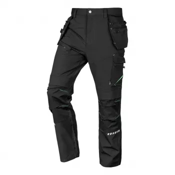 NEO TOOLS 81-296-3-L Mix&Match 4-way stretch Cordura werkbroek met holstervakken, zwart, maat L