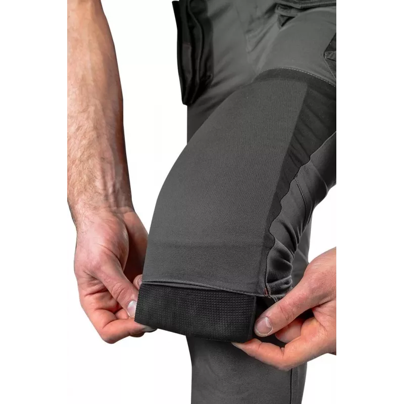 NEO Tools 81-325-L veiligheidsbroek maat L grijs/zwart met oranje accenten