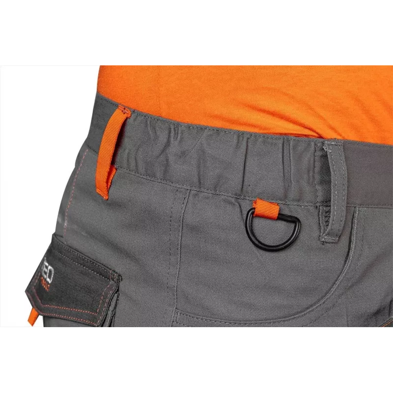 NEO Tools 81-325-L veiligheidsbroek maat L grijs/zwart met oranje accenten
