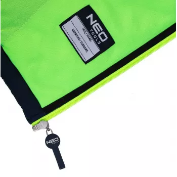 NEO TOOLS 81-559-M werkjas, maat M, grijs/zwart met oranje accenten, 65% polyester 35% katoen, 267 g/m², EN ISO 13688:2013
