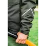 NEO Tools 81-573-XXL softshell-werkjas zwart/grijs met oranje accenten, waterafstotend, ademend, afneembare capuchon, reflecterende elementen, unisex