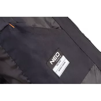 NEO TOOLS 81-574-XXL werkjas - waterdicht, winddicht, ademend, zwart/grijs met oranje accenten
