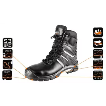 NEO Tools 82-175-40 S1P SRC Veiligheidsschoenen met stalen neus Maat 40 Grijs/Zwart