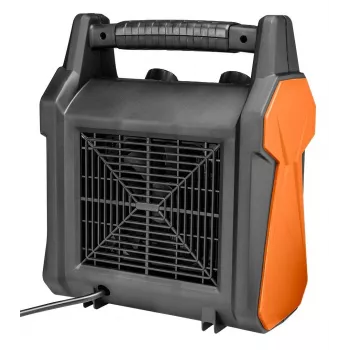 NEO Tools 90-061 elektrische heteluchtkachel 3000W, 2 verwarmingsstanden, ventilatormodus, instelbare thermostaat, oververhittingsbeveiliging, zwart/oranje