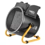 NEO Tools 90-064 2000W PTC keramische heteluchtkachel, 3 verwarmingsstanden, instelbare thermostaat, oververhittings- en kantelbeveiliging, zwart/grijs